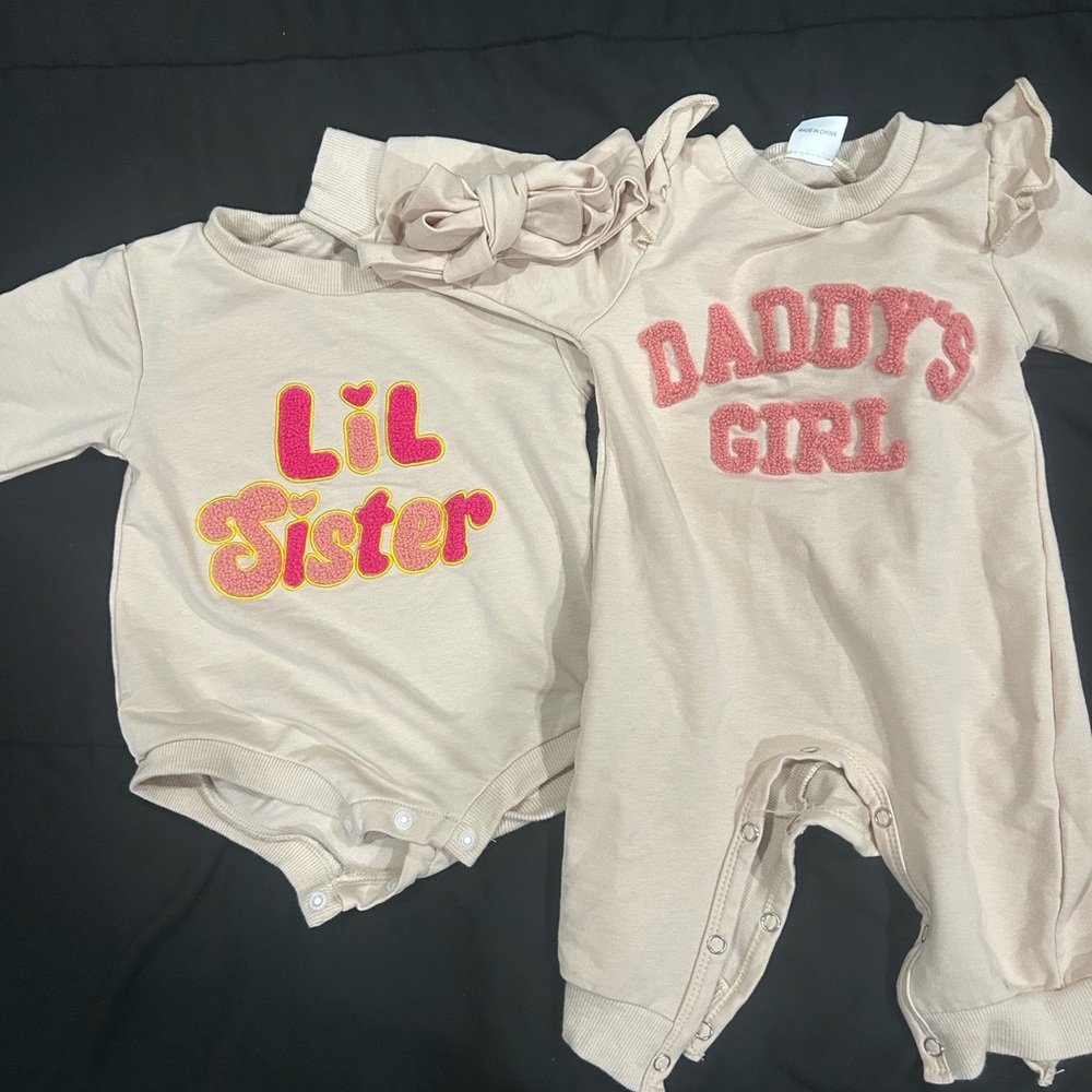 Lil Sister and Daddy's Girl Baby Outfits